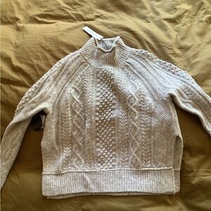 NWT Alex Mill Kamil Cable Sweater in tan // size large